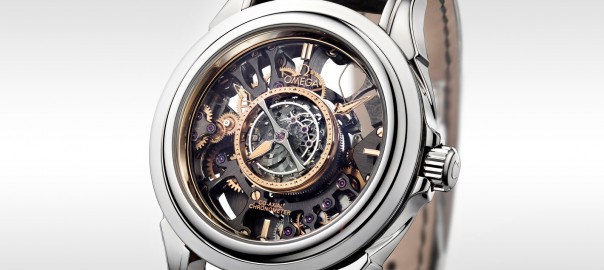 UK Omega De Ville Tourbillon Fake Black Strap Watches