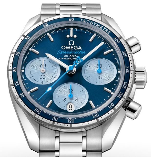 Presley Gerber Supports Novel Blue Seconds Hands Fake Omega Speedmaster 38 Orbis 324.30.38.50.03.002 Watches