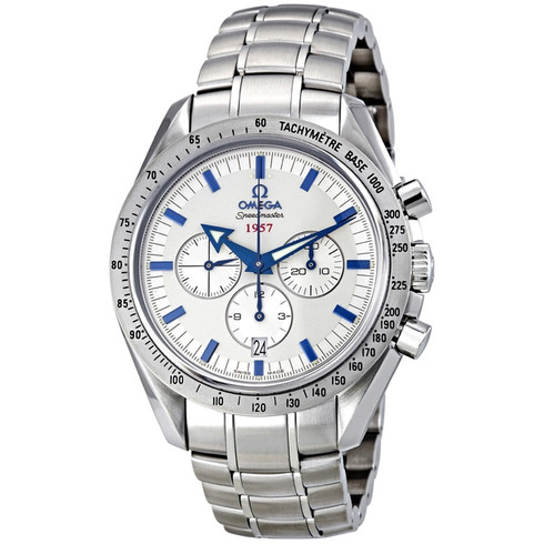The stainless steel fake watches have white dials.