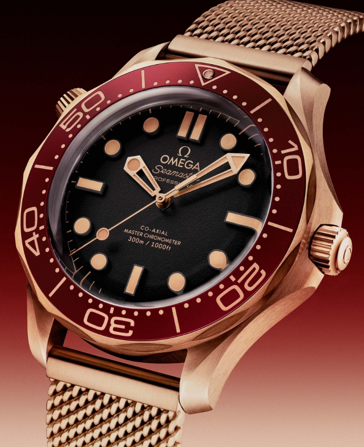 1:1 Quality Super Clone Omega Seamaster Diver 300M Bronze Gold And Burgundy Watches UK